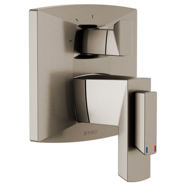 Brizo Vettis TempAssure Thermostatic Valve Trim w/ 3-Function Diverter Trim, Lever Handles, Luxe Nickel - T75588-NK