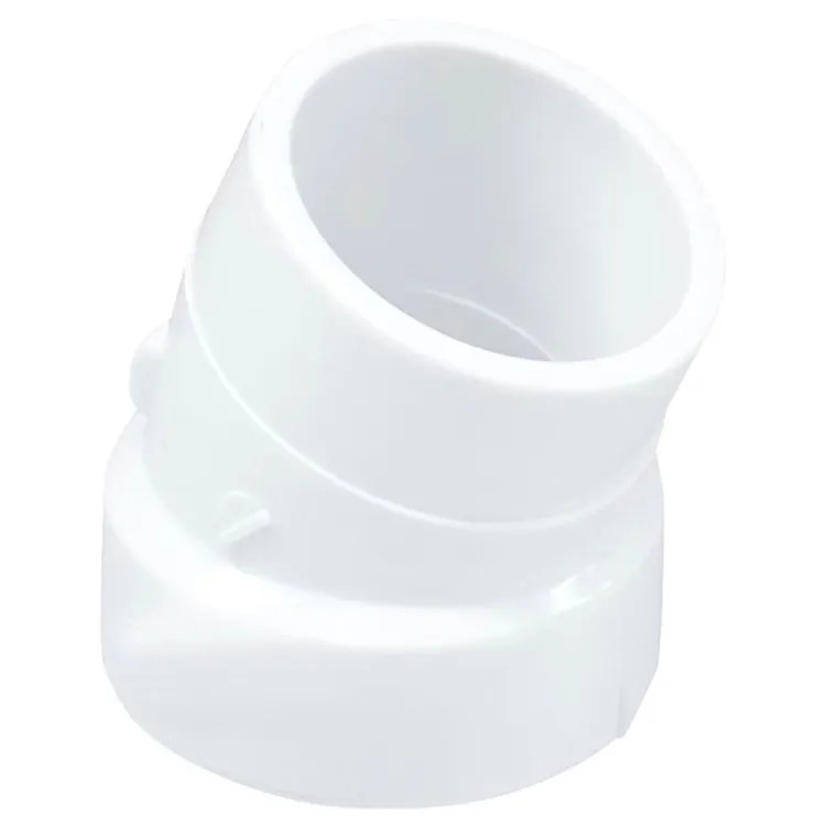 4" PVC 22-Degree Street Elbow DWV (Drain Waste and Vent) - Spigot x Hub