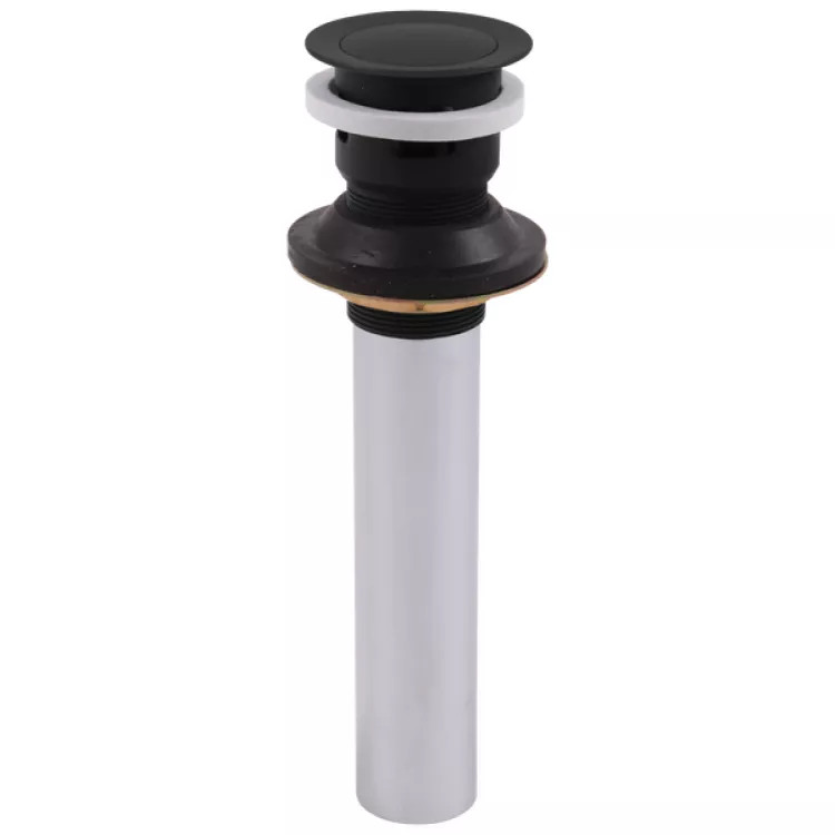 Delta 1-1/4-Inch Push Pop-Up With Drain Plug, Matte Black - 33W576BL