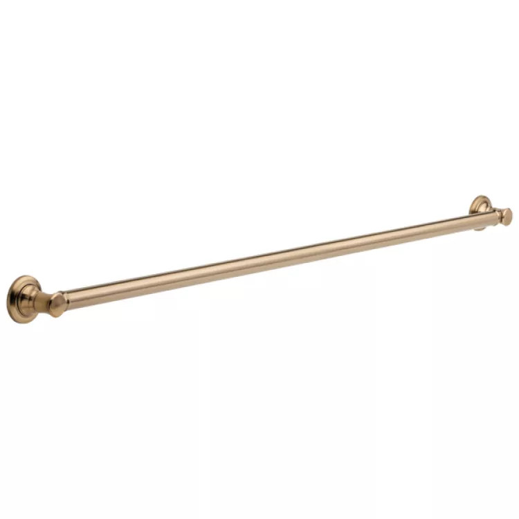 Delta 42" Traditional Round Decorative Grab Bar, ADA-Compliant, Concealed Mounting, Champagne Bronze - 41642-CZ