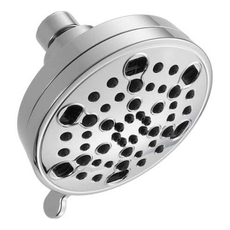 Delta Contemporary H2Okinetic 5-Setting Shower Head, 1.75 GPM, Touch-Clean Nozzles, WaterSense, Round, Chrome - 52638-18-PKWW