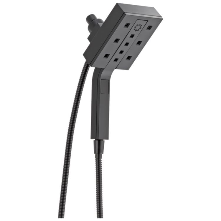 Delta In2ition 1.75 GPM 4-Spray Setting Two-in-One Handheld Shower, Square Face, H2Okinetic Technology, MagnaTite Docking, Matte Black - 58473-BL