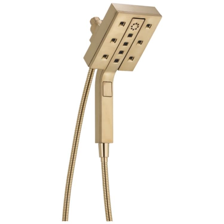 Delta In2ition 1.75 GPM 4-Spray Setting Two-in-One Handheld Shower, Square Face, H2Okinetic Technology, MagnaTite Docking, Champagne Bronze - 58473-CZ