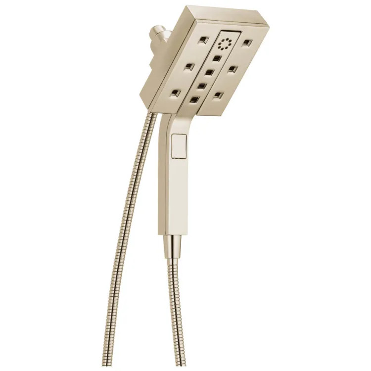 Delta Universal Showering 1.75 GPM 4-Setting Two-In-One Shower, H2Okinetic Technology, Touch-Clean Spray Nozzles,  Polished Nickel - 58473-PN