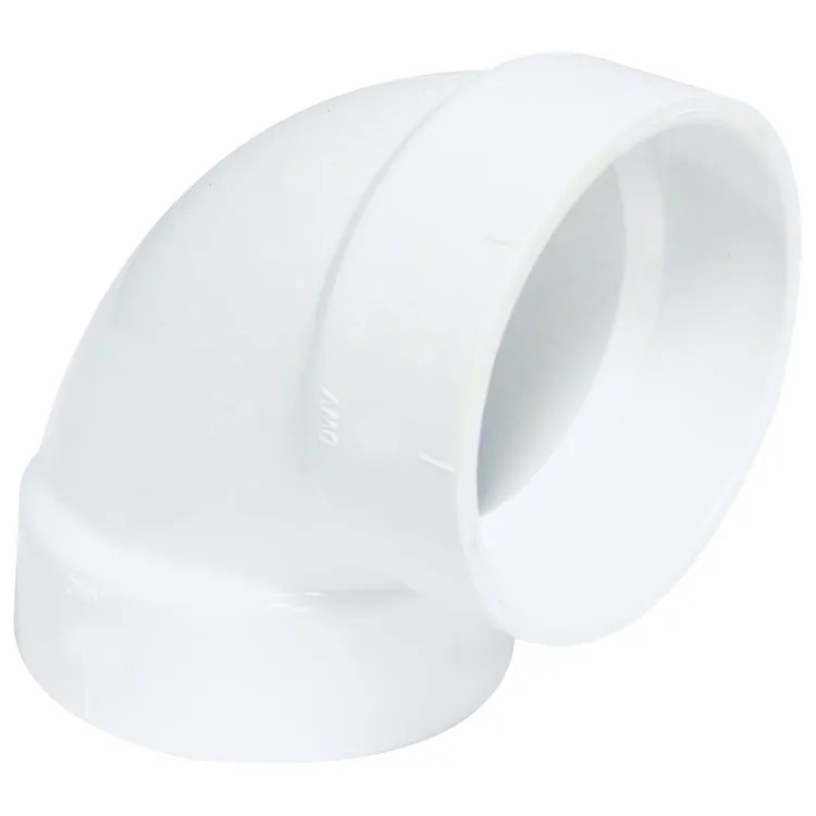 2" PVC 90-Degree Vent Elbow DWV (Drain Waste and Vent) - Hub