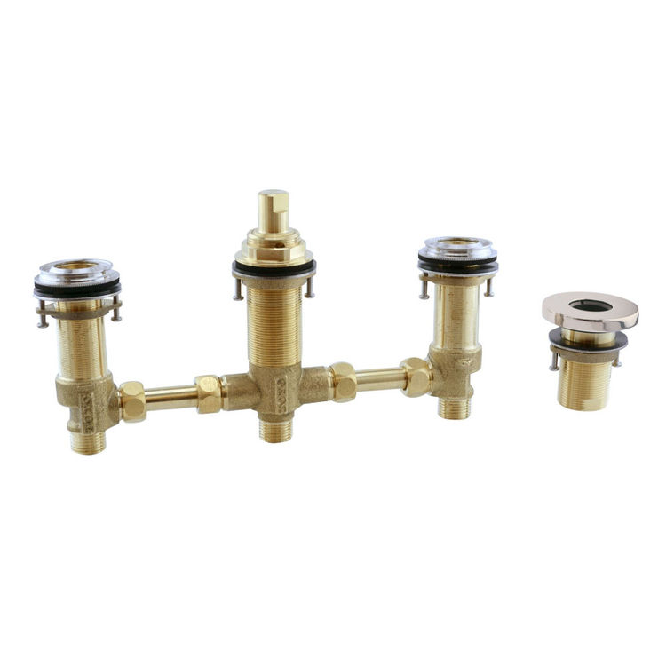 Toto TBN01202U#PN 4-Hole Roman Tub Filler Rough-in w/ Hand Shower Valve, 1/2" NPT, Polished Nickel