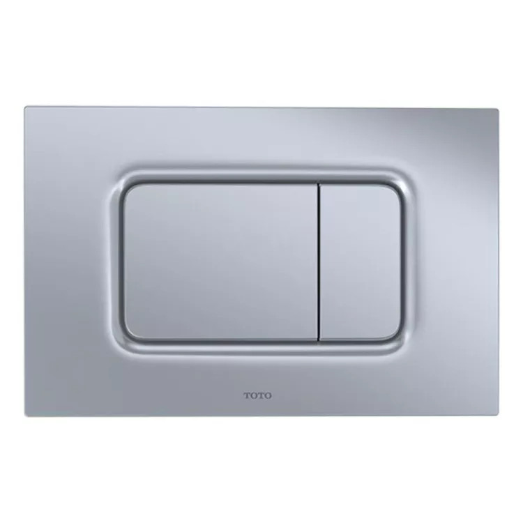 TOTO Square Dual Button Push Plate for RP In-Wall Tank,  Matte Silver (YT920#MS)