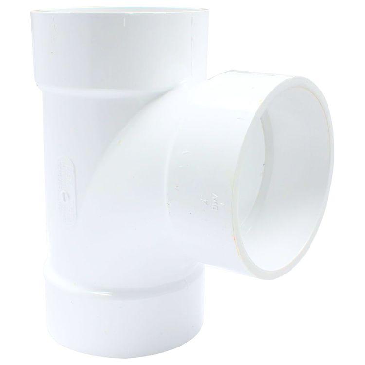 1-1/2" PVC Sanitary Tee DWV (Drain Waste and Vent) - Hub