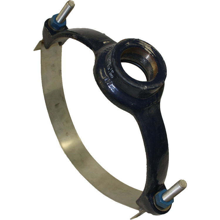 12" x 2" Stainless Steel Single Strap Saddle