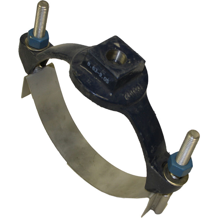 6" x 2" Stainless Steel Single Strap Saddle