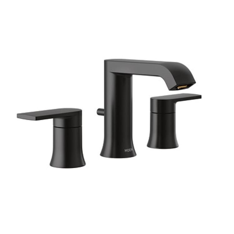 Moen Genta Two-Handle Widespread Bathroom Faucet, 1.2 GPM, Watersense, ADA, Matte Black - T6708BL