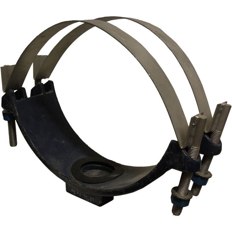 12" x 2" Stainless Steel Double Strap Saddle