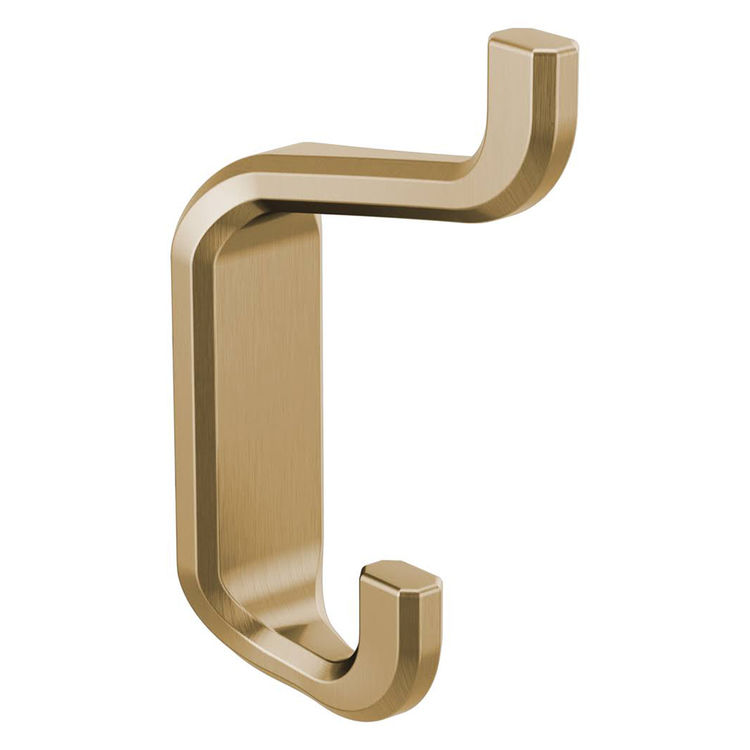 Brizo Levoir Double Robe Hook, Brilliance Luxe Gold - 693598-GL