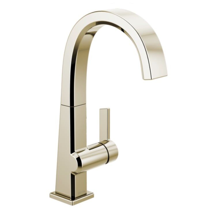 Delta Pivotal Single Handle Bar Faucet, Deck Mount, ADA-Compliant, 1.5 GPM, Polished Nickel - 1993LF-PN