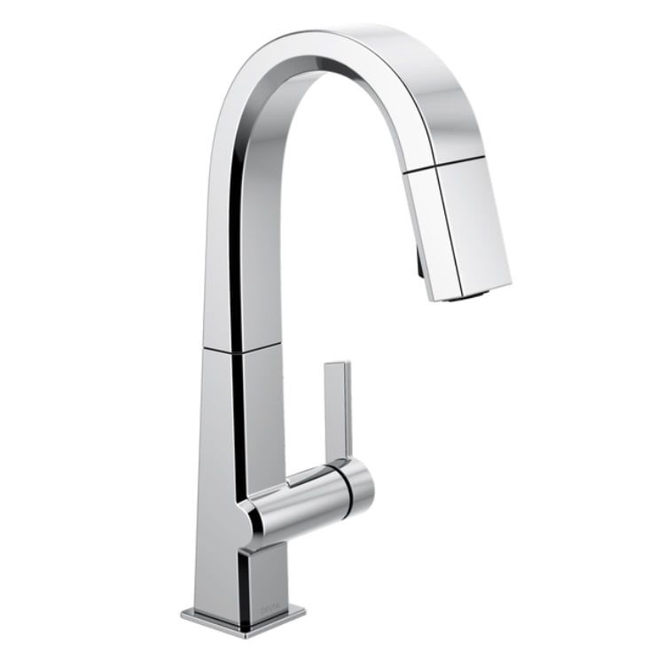 Delta Pivotal Single Handle Pull-Down Bar/Prep Faucet, Chrome - 9993-DST