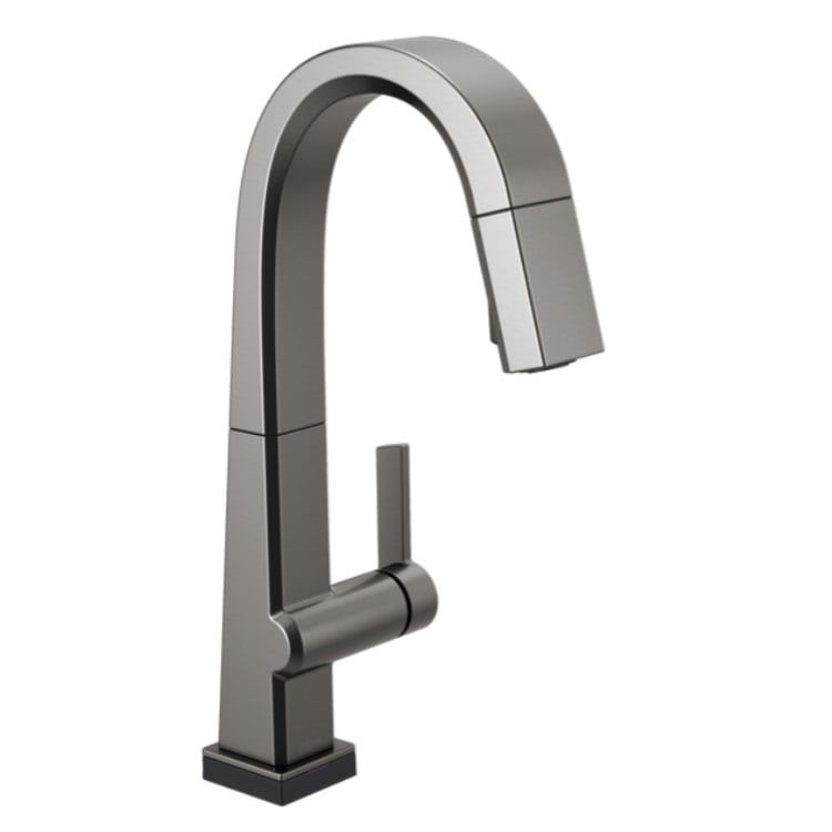 Delta Pivotal Pull-Down Bar/Prep Faucet With Touch2O, Single Handle, MagnaTite, Diamond Seal. ADA, 1.8 GPM, Black Stainless - 9993T-KS-DST