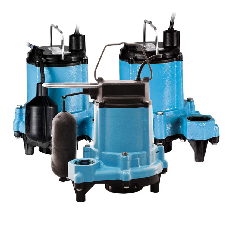 Little Giant 6EN Sump and Light Effluent Pump, 1/3 HP, 230V, Submersible, Snap-Action Float Switch, 10' Cord, 1-1/2" FNPT Discharge - 6EN-CIA-SFS (506635)