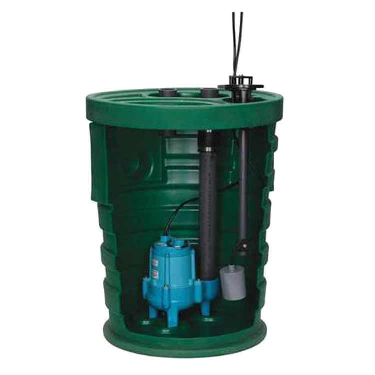 Little Giant 9SF2V3D Pit & Plus SR Submersible 1-Phase Sewage Pump Package, 0.4 HP, 20" x 30" Basin, 3" Discharge - 509664