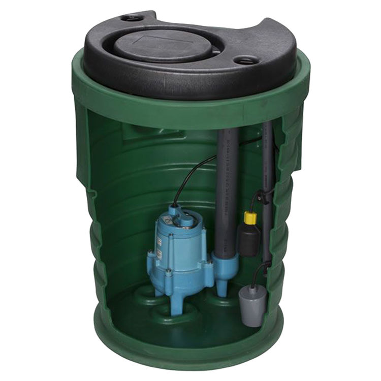 Little Giant Pit+Plus SR 20”x30” Premium Simplex Pump System with Indoor/Outdoor Alarm, Float Switch, 4/10 HP, 2" Vent, 3" Discharge - 9SF2V3DA3 (509666)