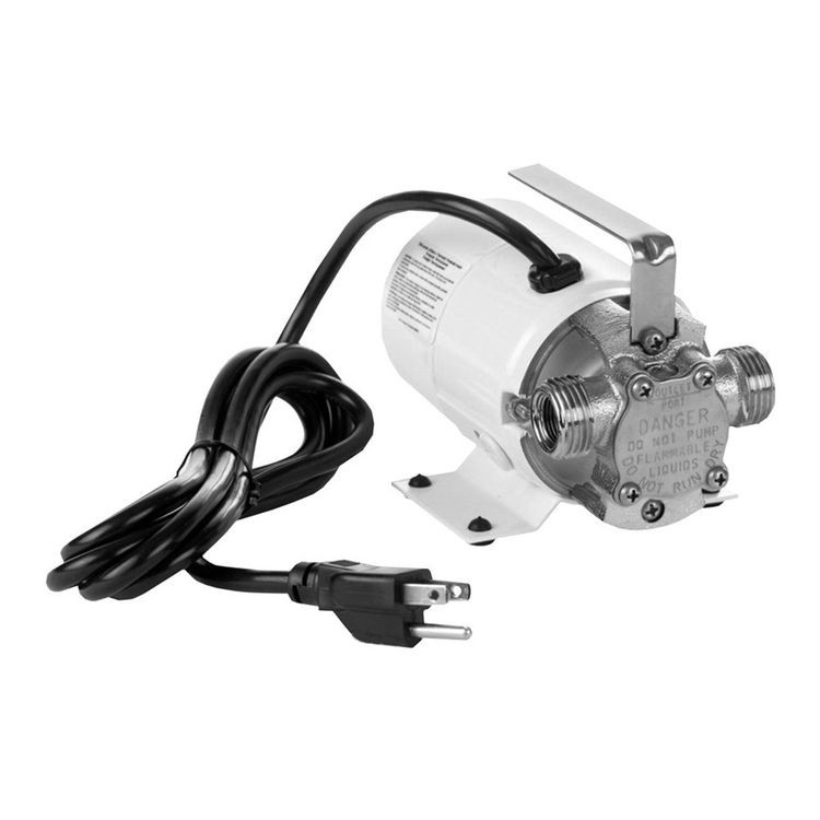 Little Giant Utility Pony Pump, 6 ft Cord with Clips, 1/10 hp, 12 Volts, 5 gpm, 0.38-inch MNPT Discharge - 365 555602
