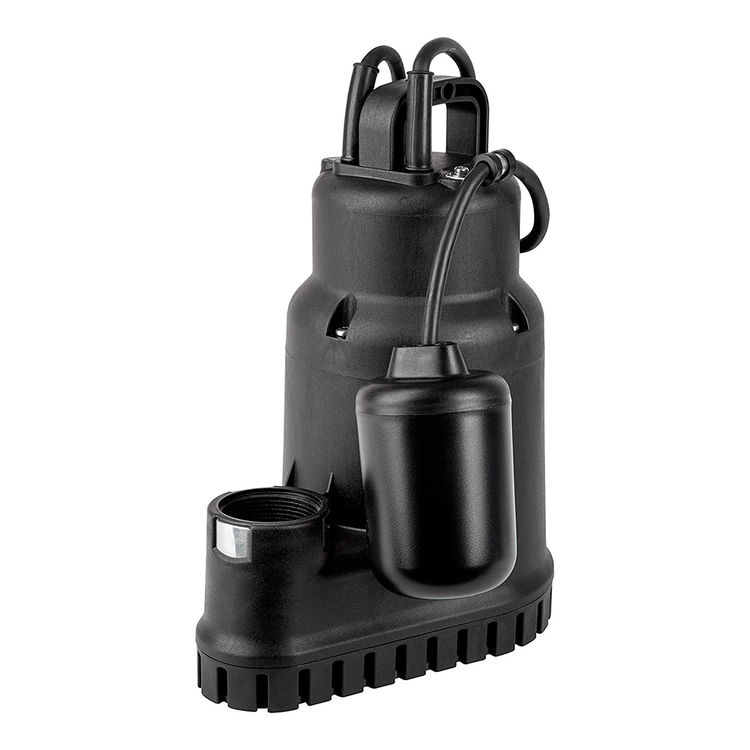 Red Lion Automatic Submersible Sump Pump, 1/4 HP, 115 V, 21' Shut-Off Head, Tethered Float Switch, 1-1/2" FNPT - PW-SP25T (14942725)