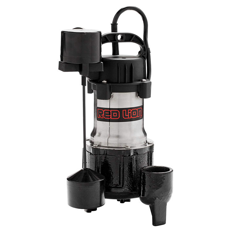 Red Lion Premium Submersible Sump Pump with 10' Cord, 1/2 HP, 115V, 5 A, Vertical Float Switch, 1-1/2" FNPT, Stainless Steel - RL-SS50V (14942780)