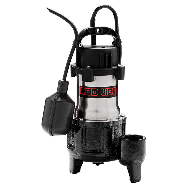 Red Lion Premium Submersible Sump Pump with 10' Cord, 1/2 HP, 115V, 5 A, Tethered Float Switch, 1-1/2" FNPT, Stainless Steel - RL-SS50T (14942781)