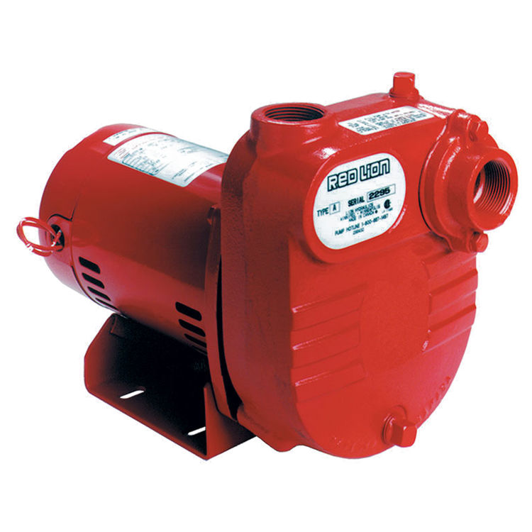Red Lion Cast Iron Surface Effluent Pump with Built-In Check Valve, 1/2 HP, 21 PSI, Heavy-Duty Motor, 1-1/4" FNPT - RL-S50 (621810)
