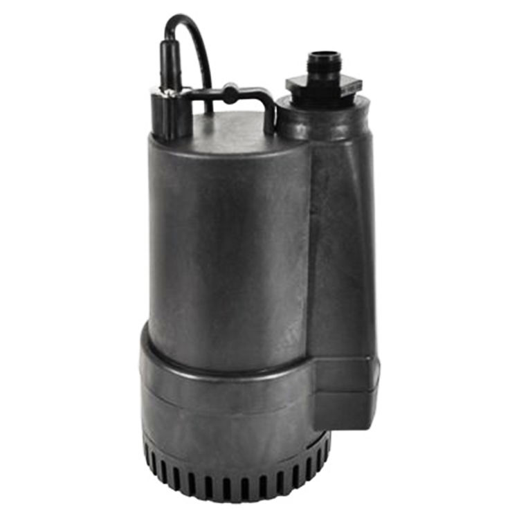 Red Lion Submersible Thermoplastic Utility Pump with Garden Hose Adapter, 1/2 HP, 115V, 4A, 8' Cord, Screened Bottom, 1-1/2" FNPT - RL-MP50 (14942721)