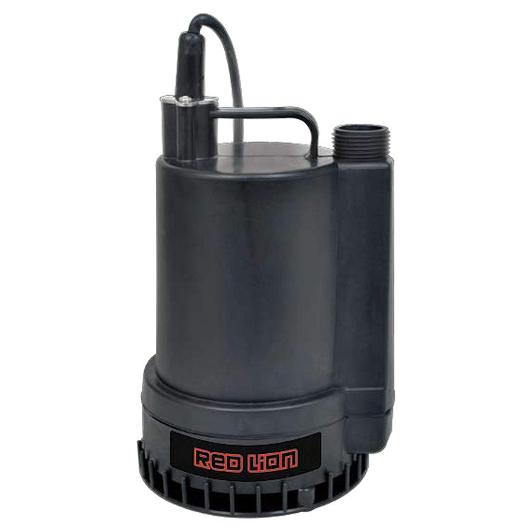 Red Lion Automatic Utility Pump with Garden Hose Adapter, 2250 GPH, 1/4 HP, 115V, 2A, Screened Bottom, 1-1/4" MNPT, Thermoplastic - RL-MP25A (14942735)