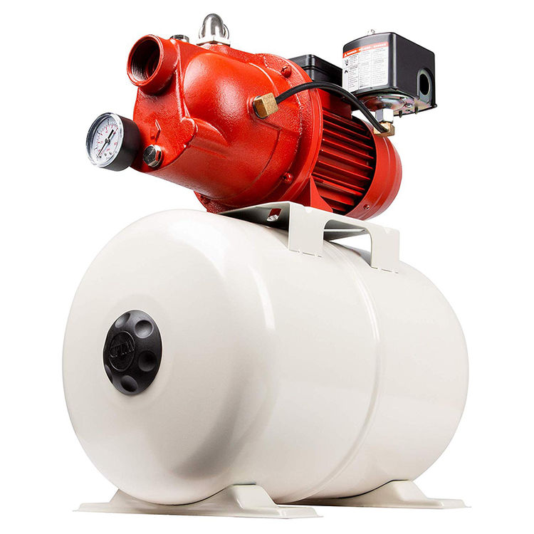 Red Lion Pre-Assembled Jet Pump with 5.8-Gallon Pre-Charged Pressure Tank System, 1/2 HP, 115/230 V, Cast Iron, 1" FNPT - RL-SWJ50/RL6H (97080503)