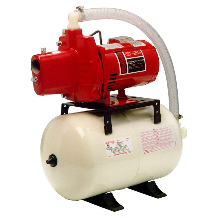 Red Lion Pre-Assembled Jet Pump and Pressure Tank System, 1/2 HP, 5.3 Gallons, Cast Iron, 3/4" FNPT Discharge - RJS-50/RL6H (602099)