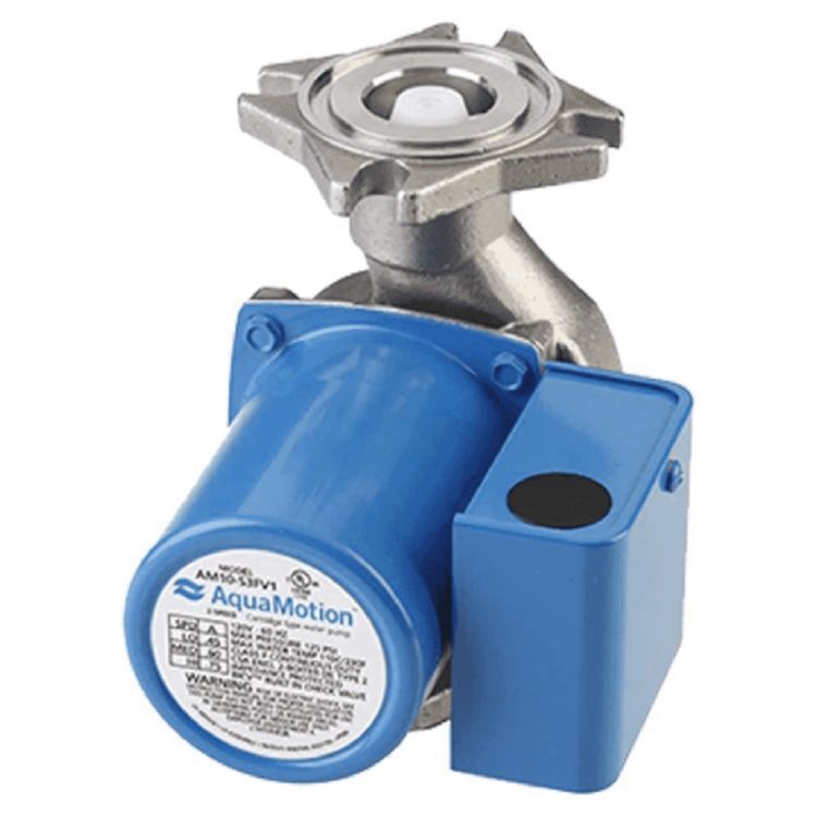 AquaMotion Single-Speed Circulator Pump, 0.62 A, 120V, 12 GPM, Stainless Steel, 4-Bolt Flange - AM8-SF1