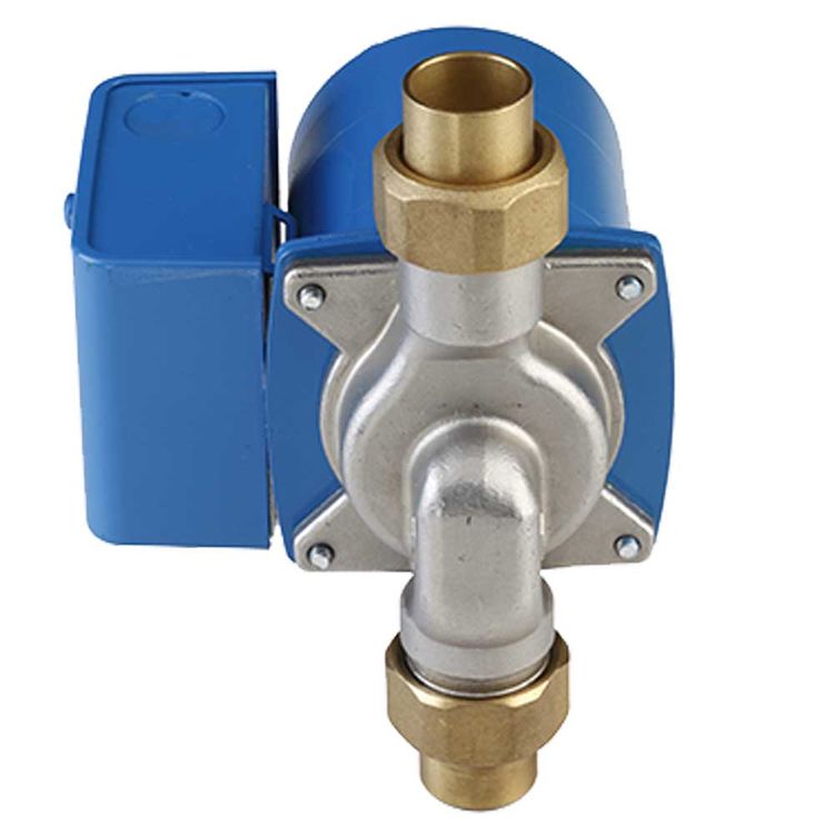 AquaMotion Single-Speed Circulator Pump with Built-In Check Valve, 0.54 A, 11 GPM, Union, 3/4" Sweat, Stainless Steel - AM6-SUEV1