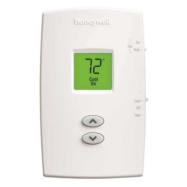 Honeywell PRO 1000 Vertical White Non-Programmable Thermostat, 2 Heat/1 Cool Heat Pump Systems, 2 Heat/1 Cool Conventional Systems - TH1210DV1007 