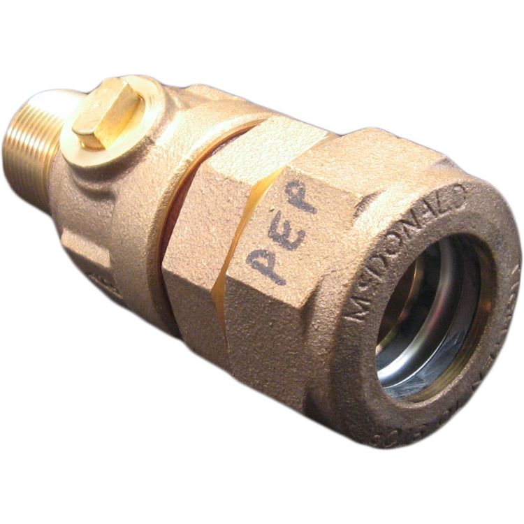 AY McDonald 1" IPS x 1" MIP Tough Tube Corp Stop