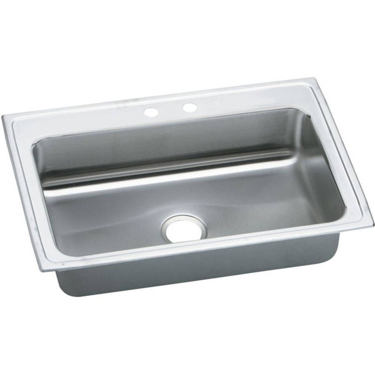 Elkay PSRSQ33222 Gourmet Single Bowl Drop-in Sink - Brilliant Satin