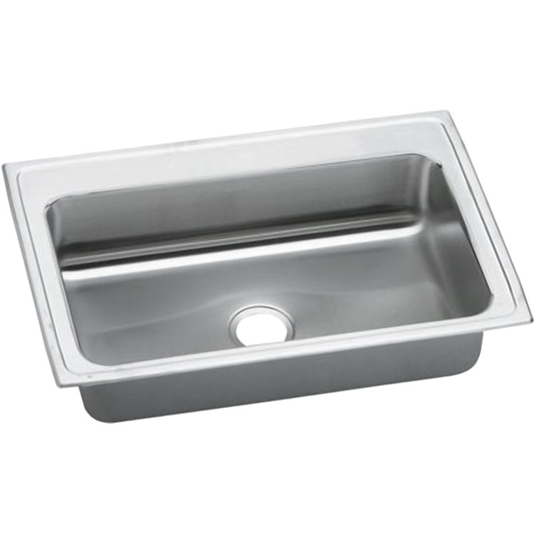 Elkay PSRSQ33220 Gourmet Single Bowl Drop-in Sink - Brilliant Satin