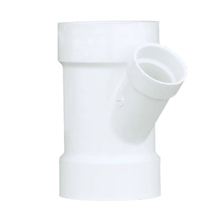 4"x 4"x 2" PVC Wye DWV (Drain Waste and Vent) - Hub
