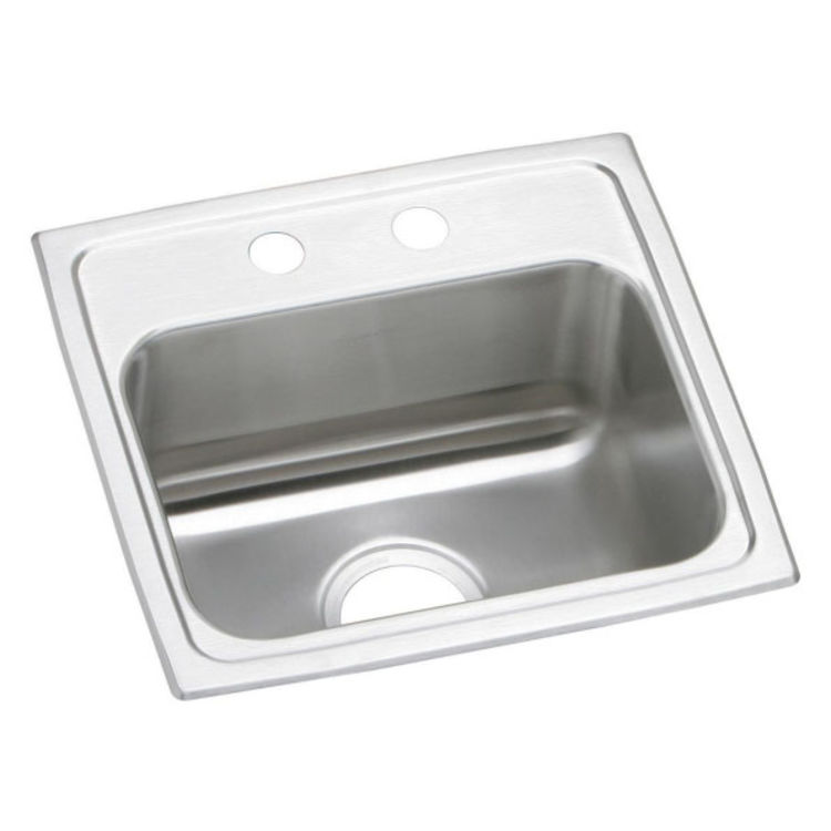 Elkay PSR17162 Celebrity 17" x 16" Single Bowl Drop-In Sink, 2 Holes, Stainless