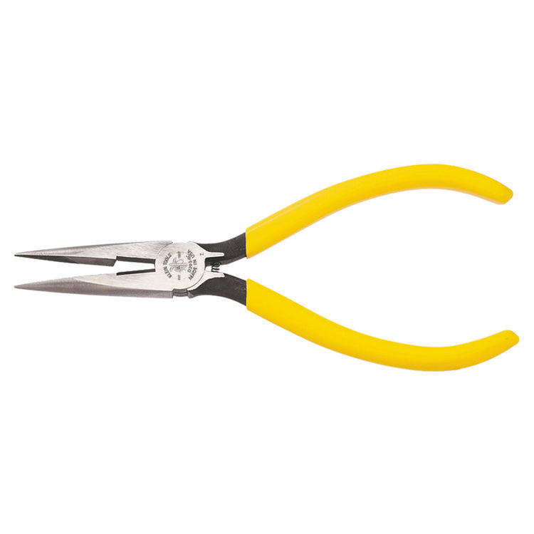 KLEIN D203-6C 6" LONG NOSE CUTTING PLIERS WITH SPRING