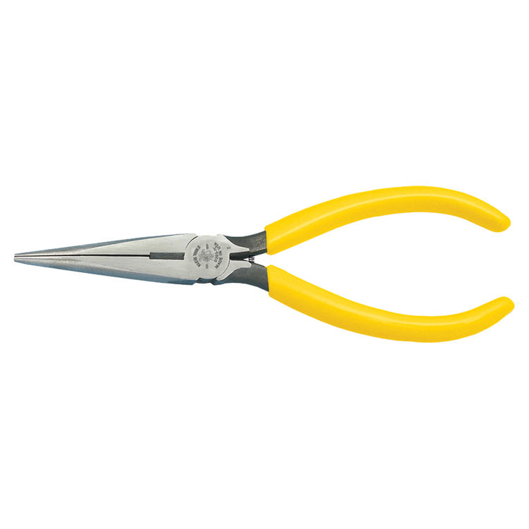 KLEIN D203-7C 7" LONG NOSE CUTTING PLIERS WITH SPRING