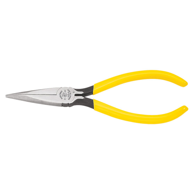 KLEIN D301-6C 6" STNRD LONG NOSE PLIERS WITH SPRING