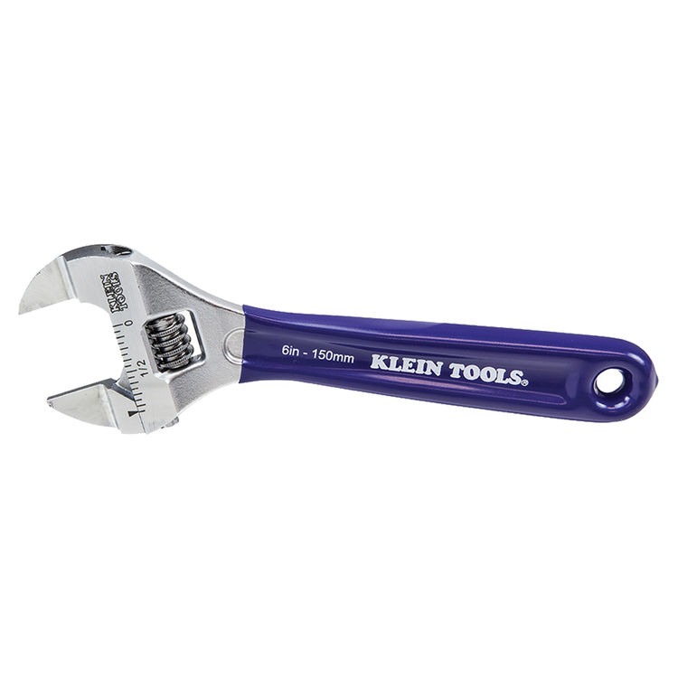 KLEIN D86934 SLIM-JAW ADJUSTABLE WRENCH, 6"