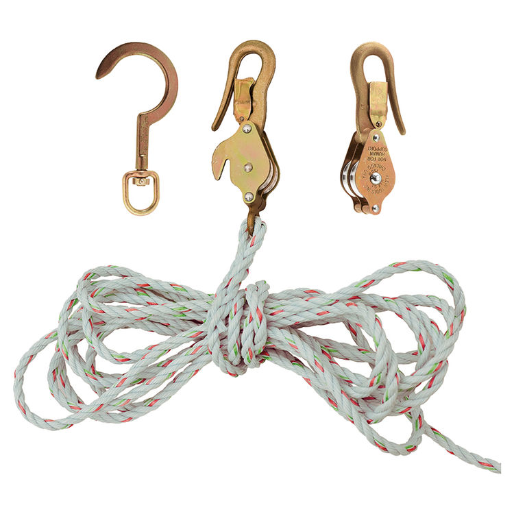 KLEIN H1802-30SSR BLOCK AND TACKLE WITH GUARDED SNAP/HOOKS