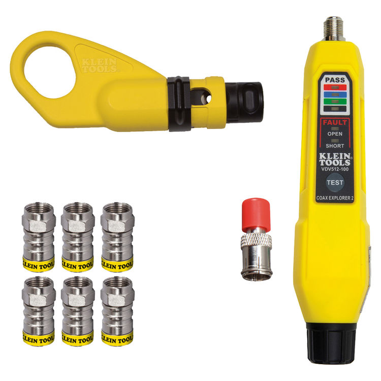 KLEIN VDV002-820 COAX CONNECTOR INSTALLATION AND TEST KIT