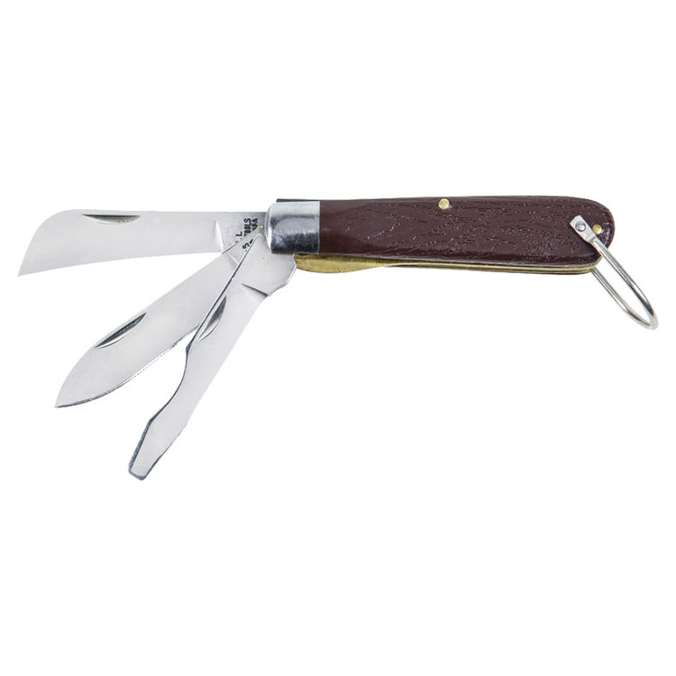 KLEIN 1550-6 3 BLADE POCKET KNIFE WITH SCREWDRIVER