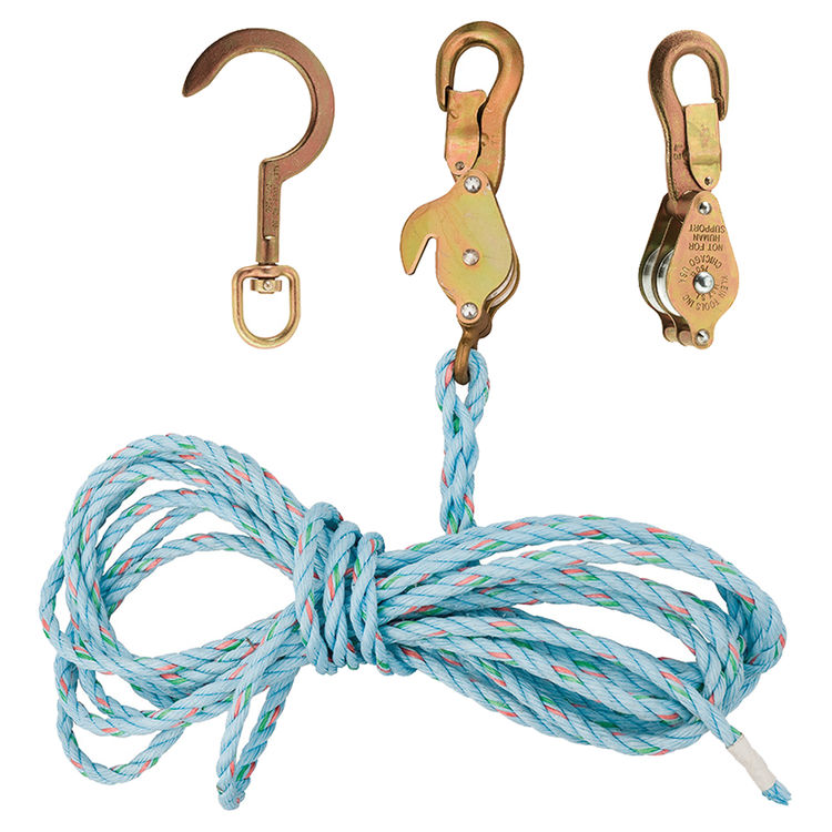 KLEIN 1802-30SSR BLOCK AND TACKLE 259 ANCHOR HOOK SPLICED