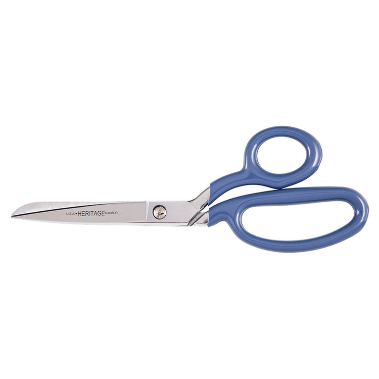 KLEIN 208LR-BLU-P BENT TRIMMER W/LARGE RING, BLUE COATING, 9"