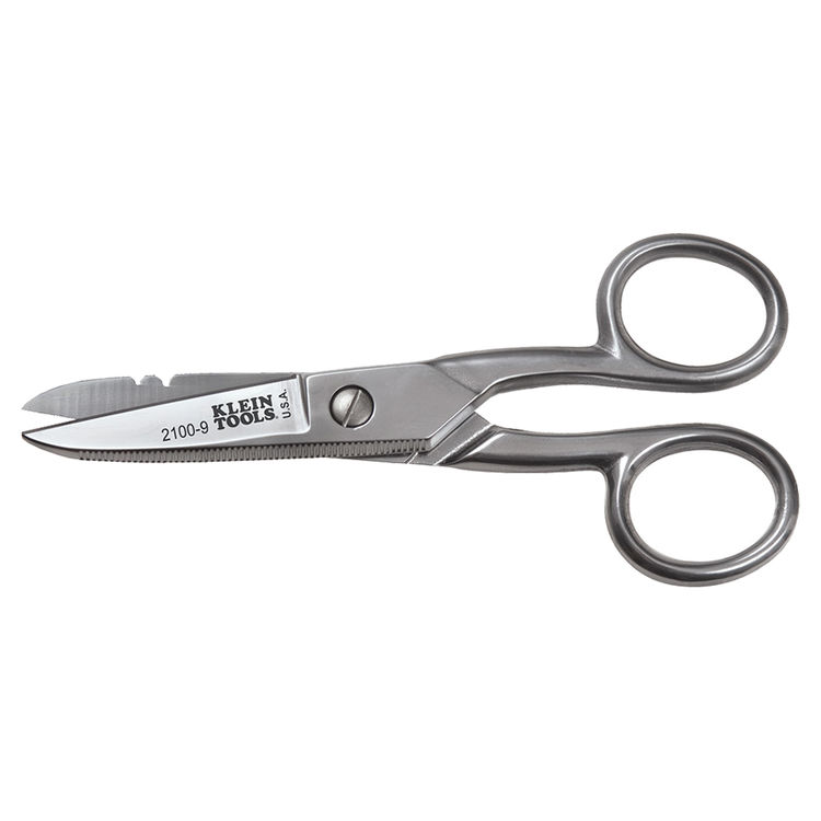 KLEIN 2100-9 ELECTRICIANS SCISSORS STRIPPING NOTCHES